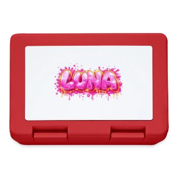 LUNA GRAFFITI NAME FOR PERFECT GIFT PRINTABLE  - Boîte à goûter - rouge - Devant