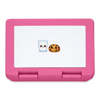 Duo Milk et Cookie Kawaii - Boîte à goûter - rose - Devant