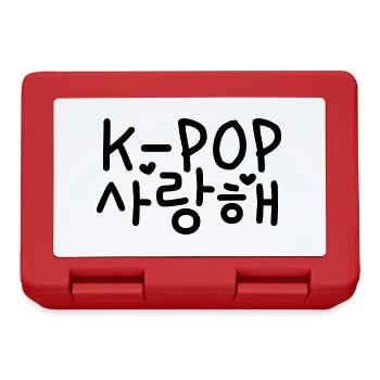 I love k-pop - Sarange K-Pop - Brotdose - Rot - Vorne