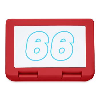 66 Zahl Symbol - Brotdose - Rot - Vorne