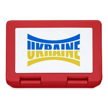 Flagge Balken Ukraine - Brotdose - Rot - Vorne