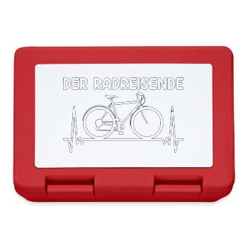 Fahrrad Fahrradtour Radreisender Geschenk - Brotdose - Rot - Vorne