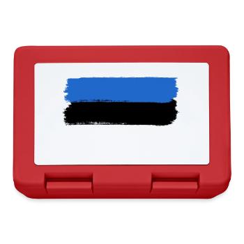 Estland Flagge used look - Brotdose - Rot - Vorne
