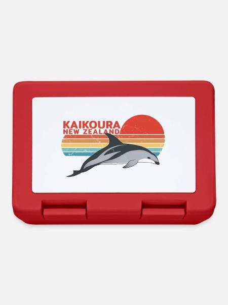 Neuseeland Kaikoura Schwarzdelfin - Brotdose - Rot