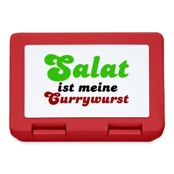 Salat ist meine Currywurst - Brotdose - Rot - Vorne