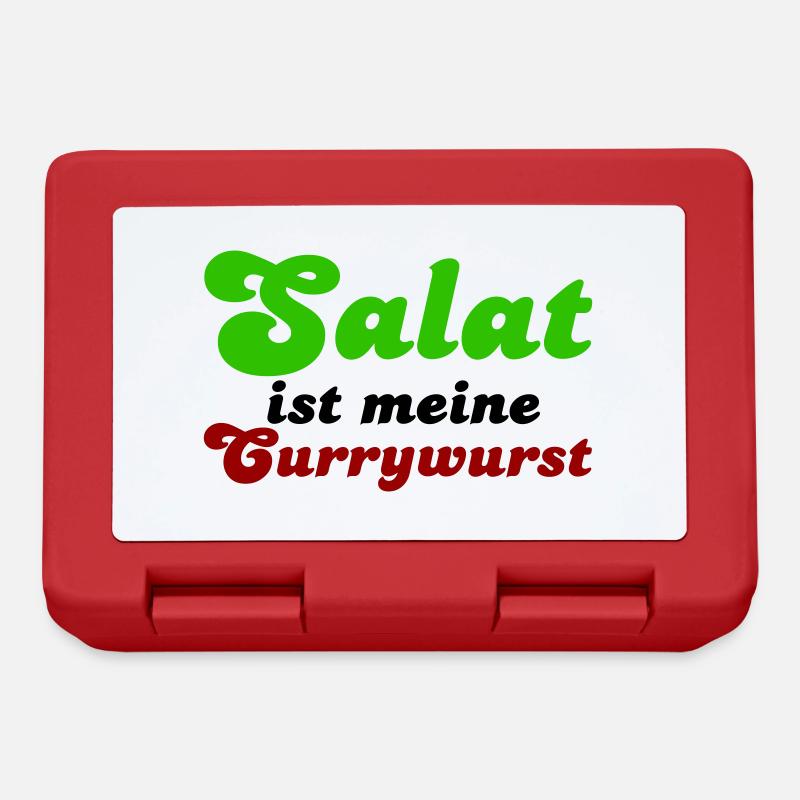 Salat ist meine Currywurst - Lunchbox - red
