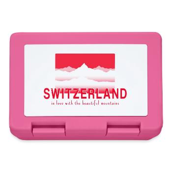 SUISSE montagnes - Boîte à goûter - rose - Devant