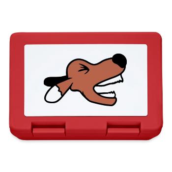 Dog, angry, biting, , barking, barking, loud, yapping - Lunchbox - red - Front