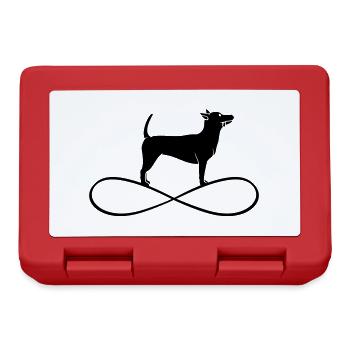 Chien Infini Symbole Amour Pour Forever Chien Personne - Boîte à goûter - rouge - Devant