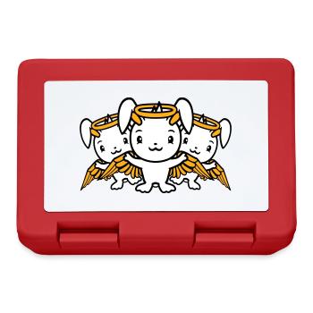 3 Bunnies Angel Wings Halo Sky Team - Lunchbox - red - Front