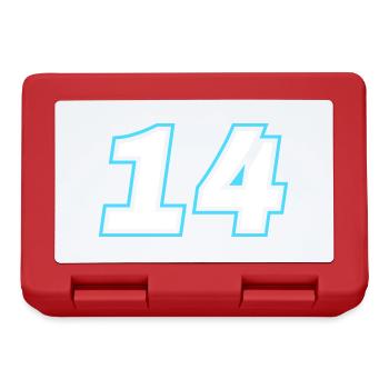 14 Zahl symbol - Brotdose - Rot - Vorne