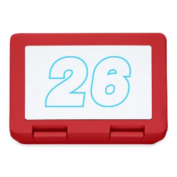 26 Zahl symbol - Brotdose - Rot - Vorne