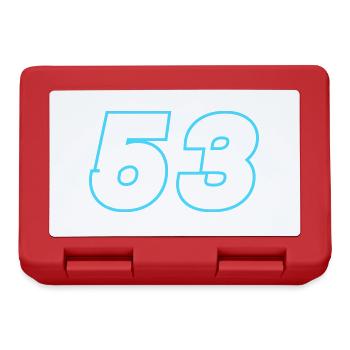 53 Zahl Symbol - Brotdose - Rot - Vorne