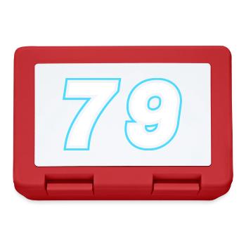 79 Zahl Symbol - Brotdose - Rot - Vorne