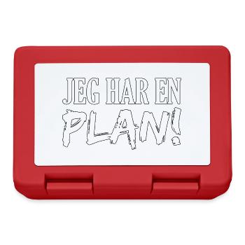 Ich habe einen Plan dänisch Kult Geschenk - Brotdose - Rot - Vorne