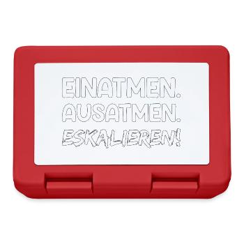 einatmen ausatmen eskalieren Geschenk - Brotdose - Rot - Vorne