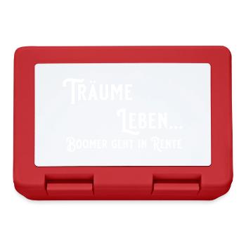 Träume Leben, Boomer geht in Rente - Brotdose - Rot - Vorne