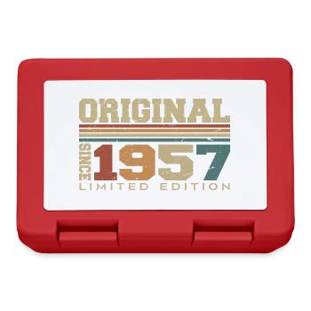 Original 1957 Rétro Cadeau 67 e Anniversaire 1957 - Boîte à goûter - rouge - Devant
