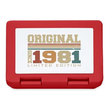 Original 1981 Rétro Cadeau 43e Anniversaire 1981 - Boîte à goûter - rouge - Devant