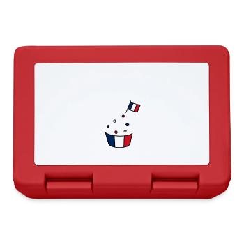 FRANKREICH Flagge und Emblem von Frankreich. Ertragen - Brotdose - Rot - Vorne