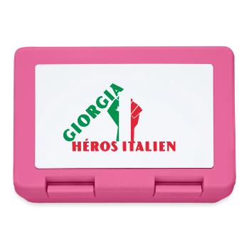 Georgia Meloni Héros italien - Boîte à goûter - rose - Devant
