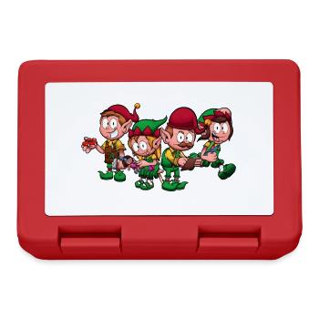 Christmas Worker Elves - Lunchbox - red - Front