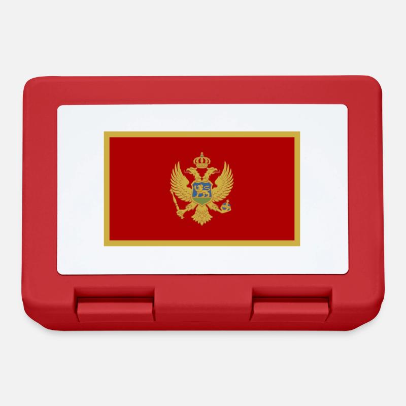 Montenegro Flagge - Brotdose - Rot