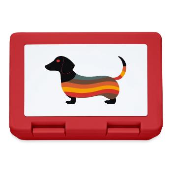 Dachshund 1970s (no1) - Lunchbox - red - Front
