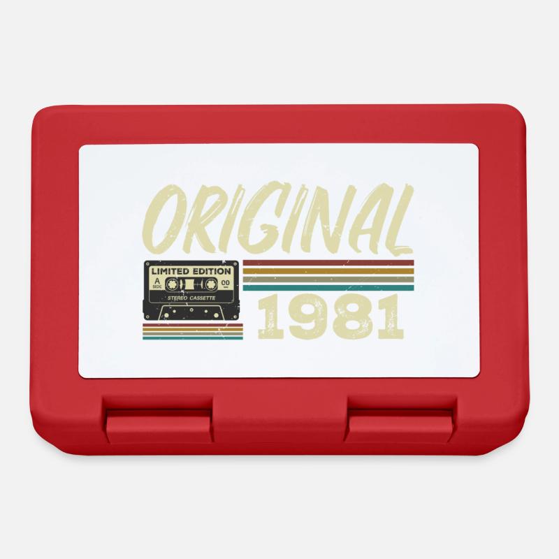 Original 1981 Rétro Cadeau Anniversaire Né En 1981 - Boîte à goûter - rouge