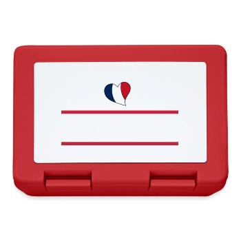 FRANKREICH Flagge und Emblem von Frankreich. Ertragen - Brotdose - Rot - Vorne