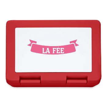 Je suis une fée (blanc) - Boîte à goûter - rouge - Devant