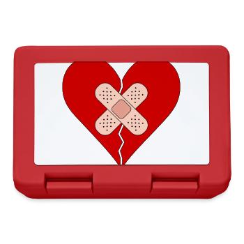 Heart with bandage - Lunchbox - red - Front