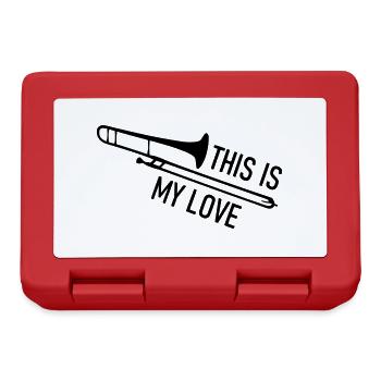 This is my love Posaune - Brotdose - Rot - Vorne
