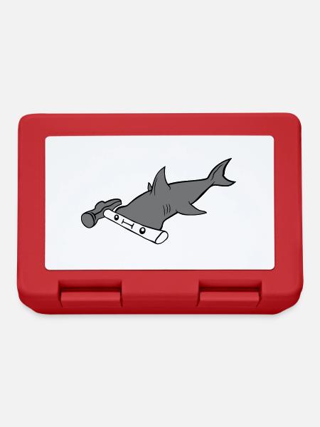 Requin-marteau Requin Visage - Boîte à goûter - rouge
