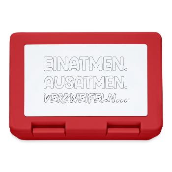 Meditation lustig Spruch Geschenkidee - Brotdose - Rot - Vorne