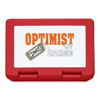 Optimist mit Erfahrung Geschenk - Brotdose - Rot - Vorne