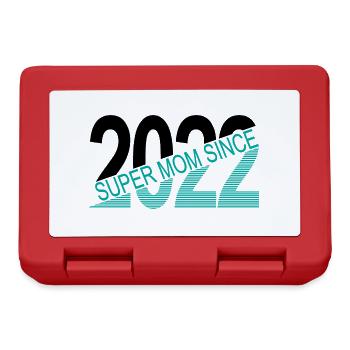 Super maman depuis 2022 - Boîte à goûter - rouge - Devant
