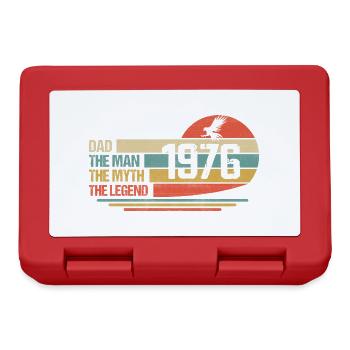 Bester Vater der Welt seit 1976 Vatertag - Brotdose - Rot - Vorne