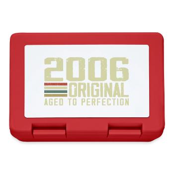 Né en 2006 - Vintage 2006 - 18e Anniversaire Rétro - Boîte à goûter - rouge - Devant