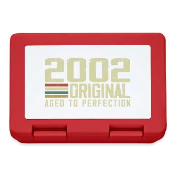 Né en 2002 - Vintage 2002 - 22e Anniversaire Rétro - Boîte à goûter - rouge - Devant