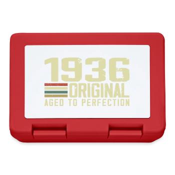Born in 1936 - Vintage 1936 - 88th Retro Birthday - Lunchbox - red - Front