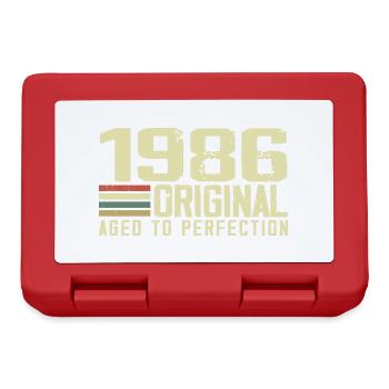 Born in 1986 - Vintage 1986 - 38th Retro Anniversary - Lunchbox - red - Front