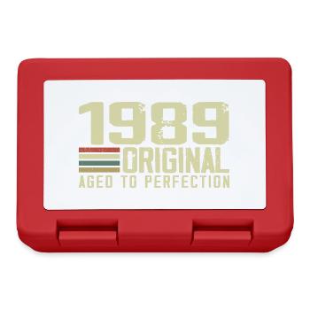 Né en 1989 - Vintage 1989 - 35e Anniversaire Rétro - Boîte à goûter - rouge - Devant