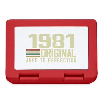 Né en 1981 - Vintage 1981 - 43e Anniversaire Rétro - Boîte à goûter - rouge - Devant