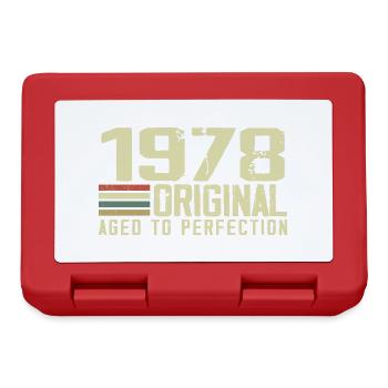 Né en 1948 - Vintage 1948 - 76e Anniversaire Rétro - Boîte à goûter - rouge - Devant