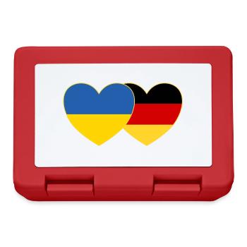 Ukraine Allemagne Drapeau du cœur - Boîte à goûter - rouge - Devant