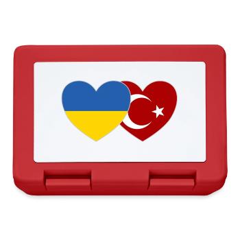 Ukraine Türkei Herz Flagge - Brotdose - Rot - Vorne