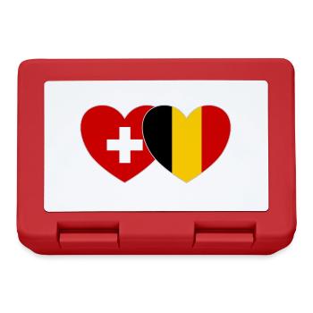 Suisse Belgique Drapeau Cœur - Boîte à goûter - rouge - Devant