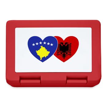 Kosovo Albania Flag Heart - Lunchbox - red - Front