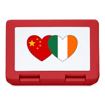 China Irland Flagge Herz - Brotdose - Rot - Vorne